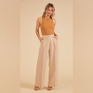 MINKPINK Botanica Kennedy wide leg pleated pants